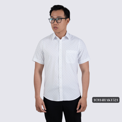 Áo sơ mi nam ngắn tay có túi có họa tiết hoa văn GENTITI by Thái Tuấn - 1C814HAKT521