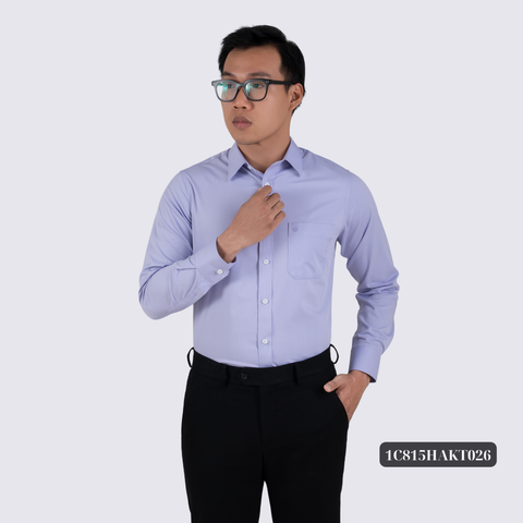 Áo sơ mi nam tay dài màu xanh Navy sáng có túi GENTITI by Thái Tuấn - 1C815HAKT026