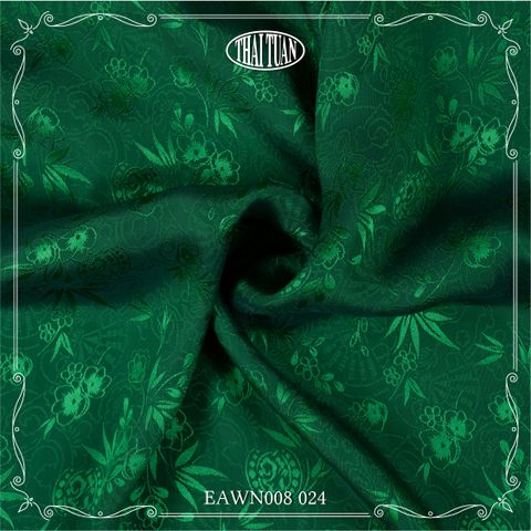 EAWN008-024 Vải Gấm Cát Phúc Màu Xanh Lá 1m15 x 2m5