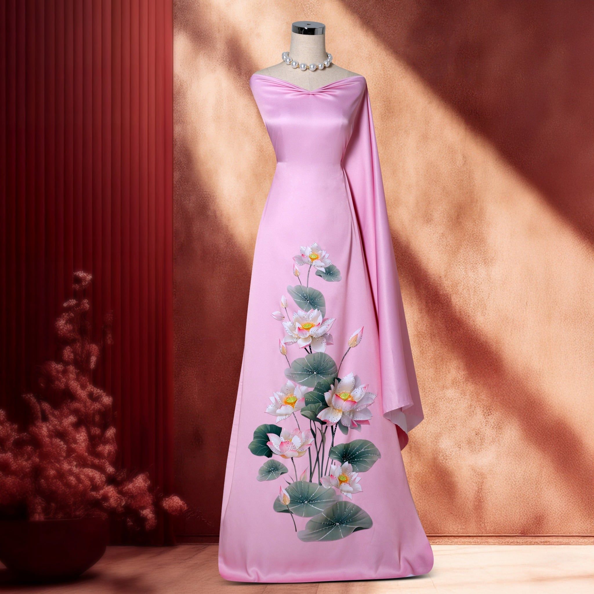 Vải Cao Cấp Thiên Hương Kháng Khuẩn Đính Đá ASB6787W69MGA