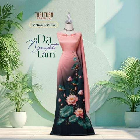 Vải Cao Cấp Dạ Nguyệt Lam Kháng Khuẩn Đính Đá 1m5x2m3 ASB6787X58N3C
