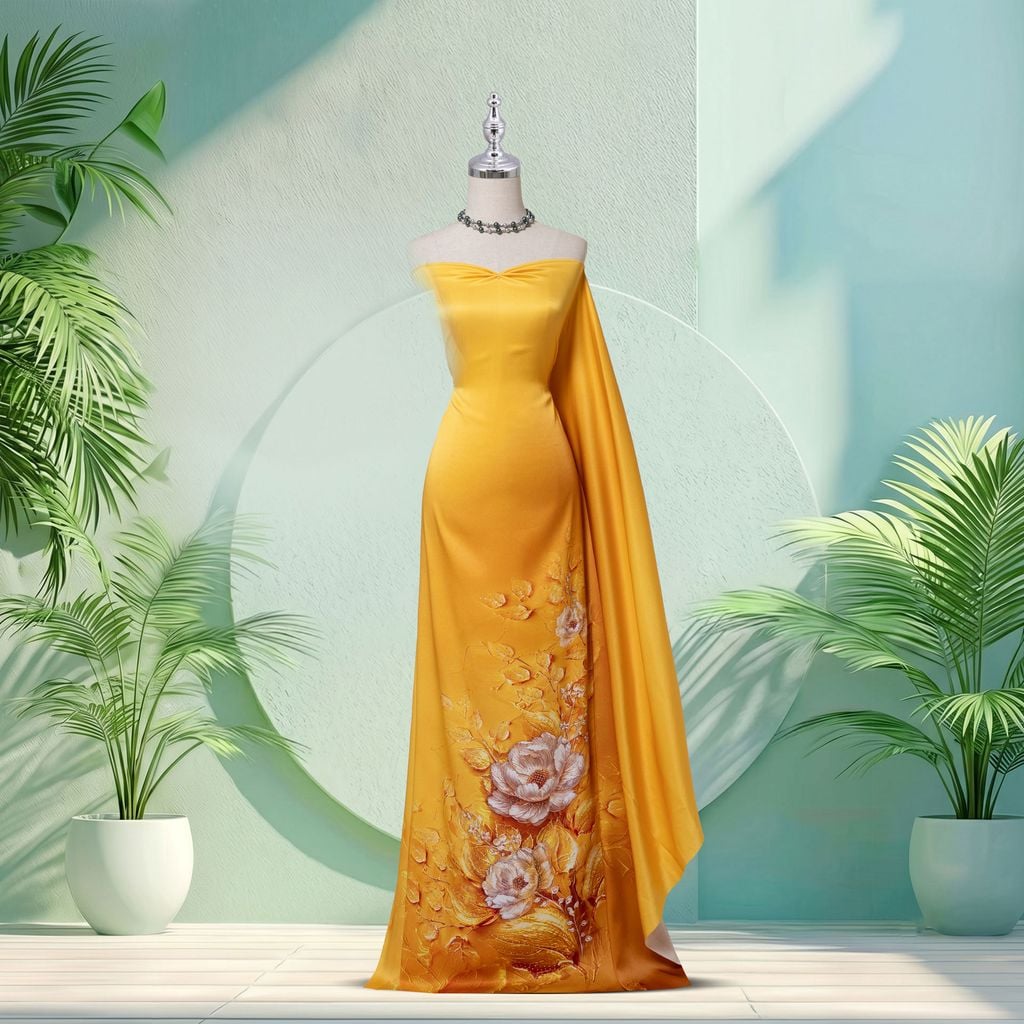 Vải Cao Cấp Dạ Nguyệt Lam Kháng Khuẩn Đính Đá 1m5x2m3 ASB6787X59N3G