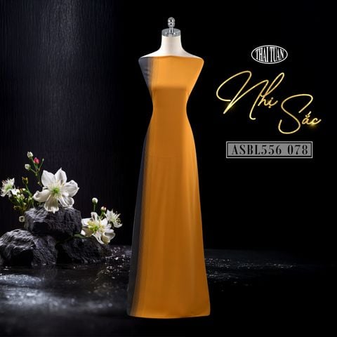 Vải In Hoa Văn Cách Điệu Nhẹ Màu Vàng Đồng 2 Ánh Khổ 1m50 Dài 3m ASBL556078