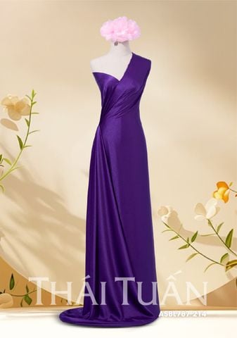 Vải Lụa Ánh Sao Trơn Tím Đậm ASBL267214