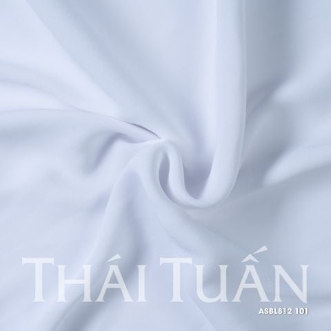 ASBL812-101 Vải Lụa Dạ Cát Màu Trắng Sữa Khổ 1m50