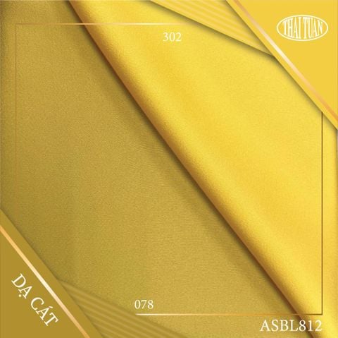 ASBL812-078 Vải Dạ Cát Màu Vàng Đồng Khổ 1m50 x 1m2