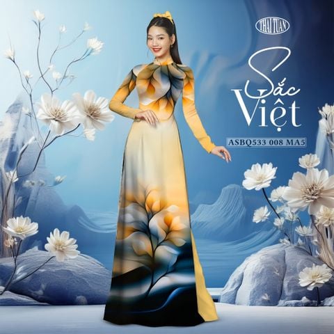 Vải Áo Dài Sắc Phương Nam Hoa Lá Kháng Khuẩn 1m50 x 2m1 ASBR533008MA5