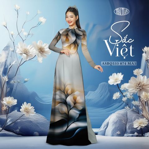 Vải Áo Dài Sắc Phương Nam Hoa Lá Kháng Khuẩn 1m50 x 2m1 ASBR533074MA5