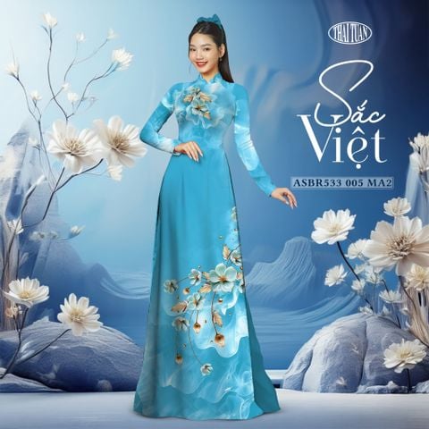 Vải Áo Dài Sắc Phương Nam Hoa Lá Kháng Khuẩn 1m50 x 2m1 ASBR533005MA2