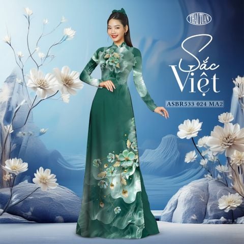 Vải Áo Dài Sắc Phương Nam Hoa Lá Kháng Khuẩn 1m50 x 2m1 ASBR533024MA2
