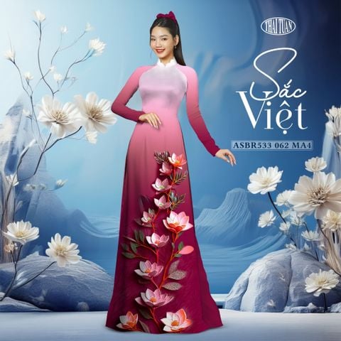 Vải Áo Dài Sắc Phương Nam Hoa Lá Kháng Khuẩn 1m50 x 2m1 ASBR533062MA2