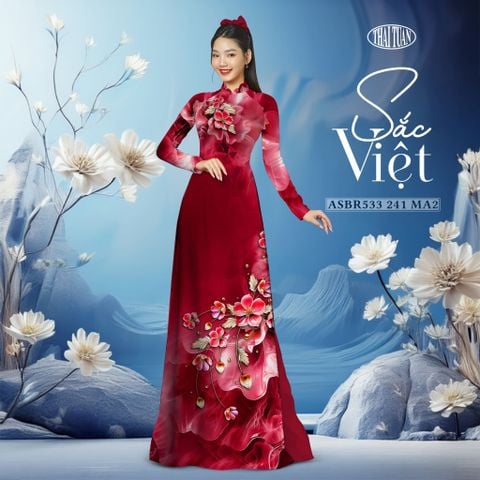 Vải Áo Dài Sắc Phương Nam Hoa Lá Kháng Khuẩn 1m50 x 2m1 ASBR533241MA2