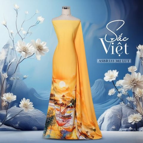 Vải In Sắc Phương Nam Hoa Lá Đặc Biệt Phong Cảnh Kháng Khuẩn 1m5 x 2m3 ASBR533302LUT