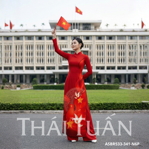 Vải Áo Dài Dấu Ấn Tự Hào - Chào Mừng Đại Lễ ASBR533341N6P