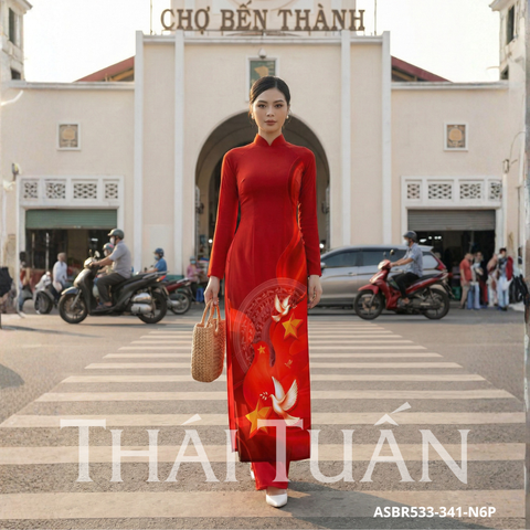 Vải Áo Dài Dấu Ấn Tự Hào - Chào Mừng Đại Lễ ASBR533341N6P
