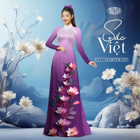 Vải Áo Dài Sắc Phương Nam Hoa Lá Kháng Khuẩn 1m50 x 2m1 ASBR533514MA2
