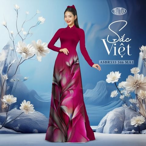 Vải Áo Dài Sắc Phương Nam Hoa Lá Kháng Khuẩn 1m50 x 2m1 ASBR533546MA1
