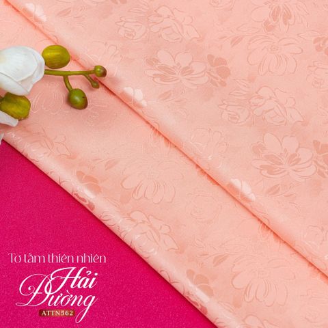 Vải Tơ Tằm Hải Đường Màu Hồng Khổ 1m15 x Dài 2m5 ATTN56207C