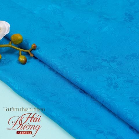Vải Tơ Tằm Hải Đường Màu Xanh Sáng Khổ 1m15 x Dài 2m5 ATTN56242B
