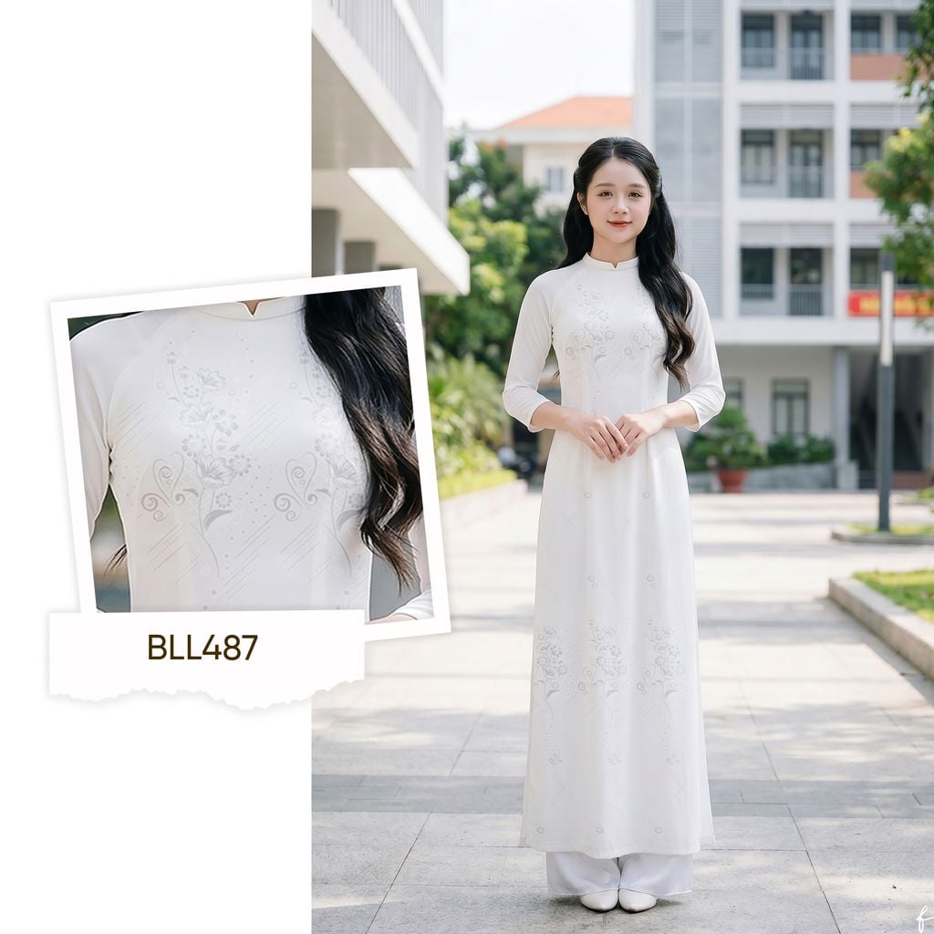 Vải Áo Dài Nữ Sinh Lencii Tinh Tú Khổ 1m15 x 2m3 BLLN487101