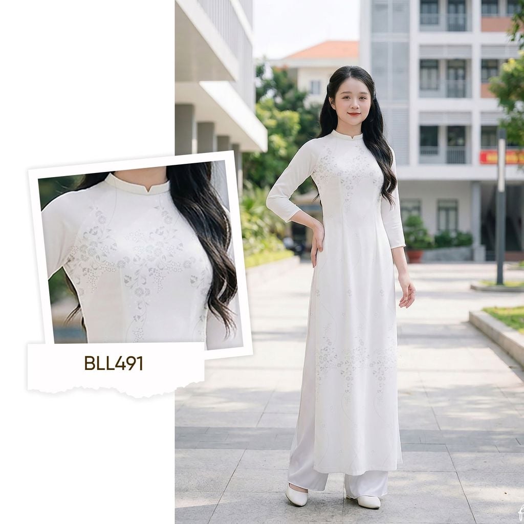 Vải Áo Dài Nữ Sinh Lencii Tinh Tú Khổ 1m15 x 2m3 BLLN491101