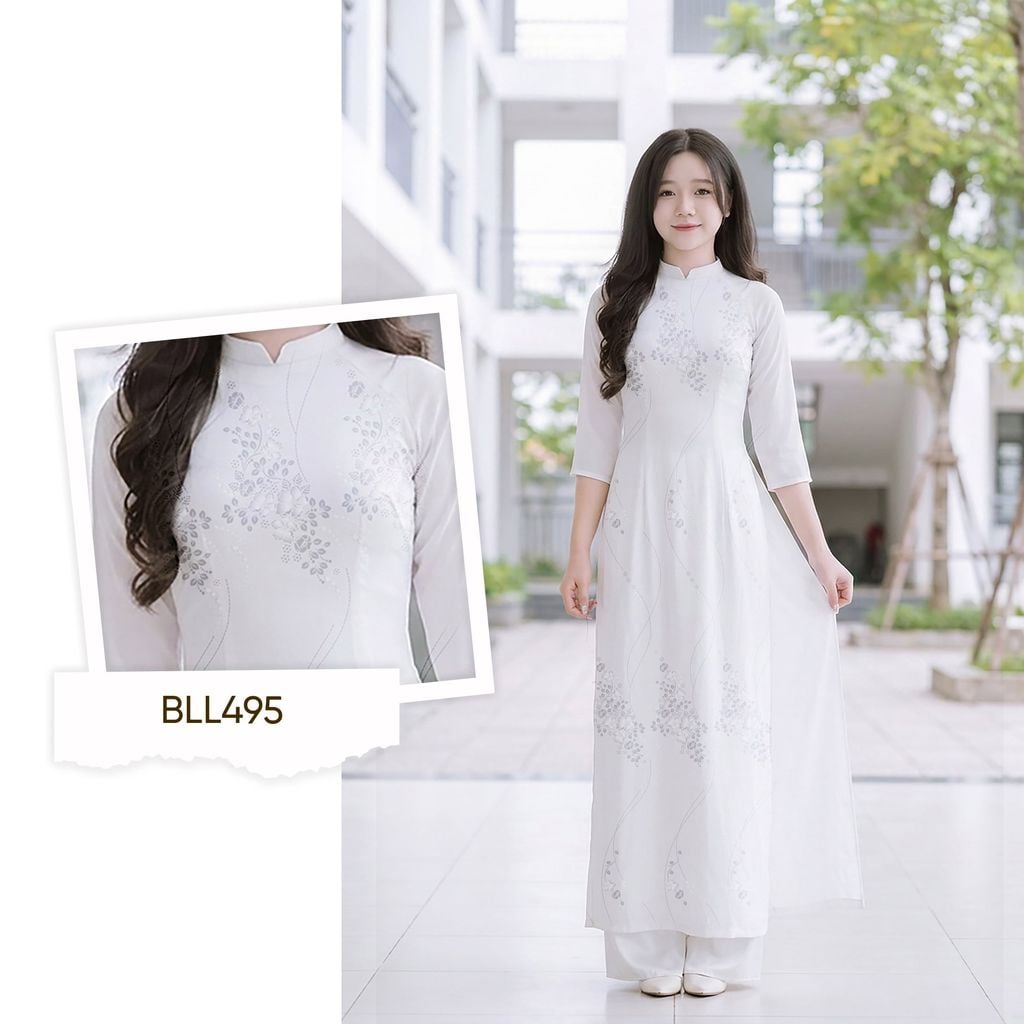 Vải Áo Dài Nữ Sinh Lencii Tinh Tú Khổ 1m15 x 2m3 BLLN495101