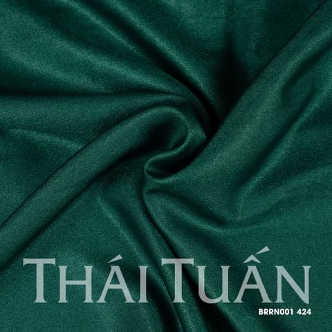 BRRN001424 Vải Trơn Ánh Diamond Màu Xanh Lá Đậm Khổ 1m15 x 2m5