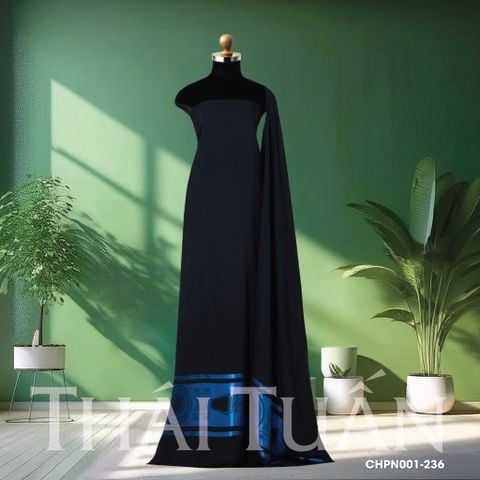 CCPL003-053 Vải Gấm Họa Tiết Trống Đồng Chuyên Biệt Có Họa Tiết Màu Xanh Màu Khổ 1m5 x 2m5