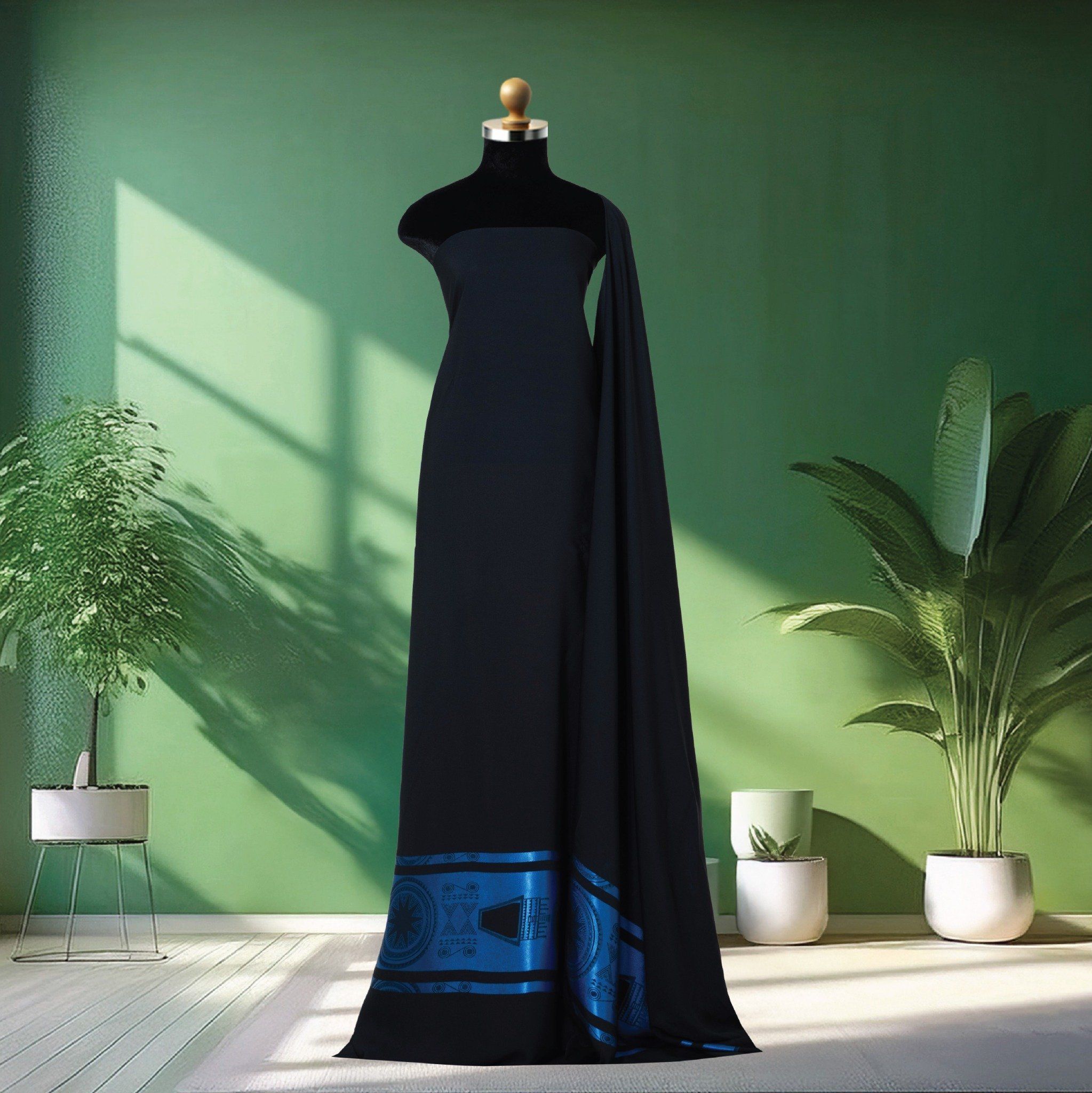 CCPL003-053 Vải Gấm Họa Tiết Trống Đồng Chuyên Biệt Có Họa Tiết Màu Xanh Màu Khổ 1m5 x 2m5