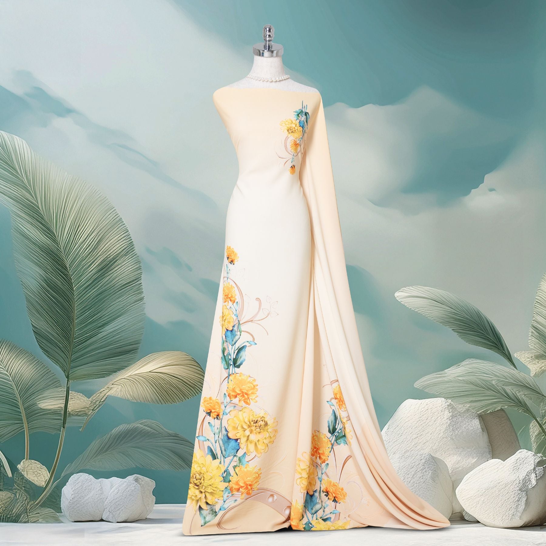 ASBR533003DC2 Vải Áo Dài Sắc Phương Nam Kháng Khuẩn Khổ 1m50 x 2m1