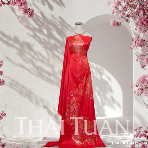 Vải Gấm Cát Tường Cao Cấp Chuyên Biệt Màu Đỏ Tươi Khổ 1m50x2m3 DSRL001041