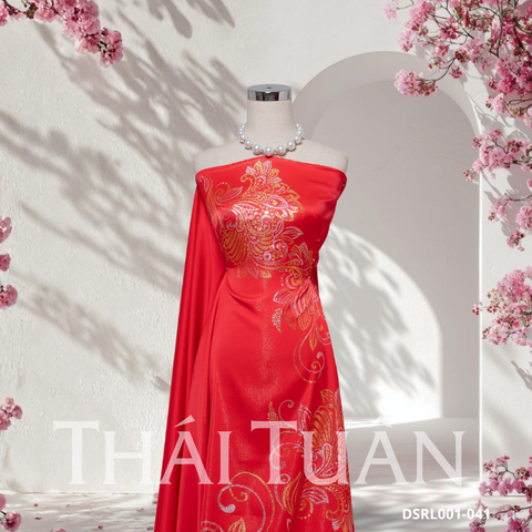 Vải Gấm Cát Tường Cao Cấp Chuyên Biệt Màu Đỏ Tươi Khổ 1m50x2m3 DSRL001041