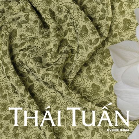 Vải Gấm Hồng Mai Màu Lá Khổ 1m15 x 2m5 DVLN010044