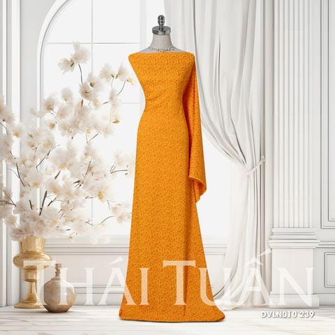 Vải Gấm Hồng Mai Màu Cam Khổ 1m15 x 2m5 DVLN010239