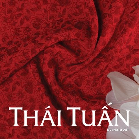 Vải Gấm Hồng Mai Màu Đỏ Khổ 1m15 x 2m5 DVLN010241