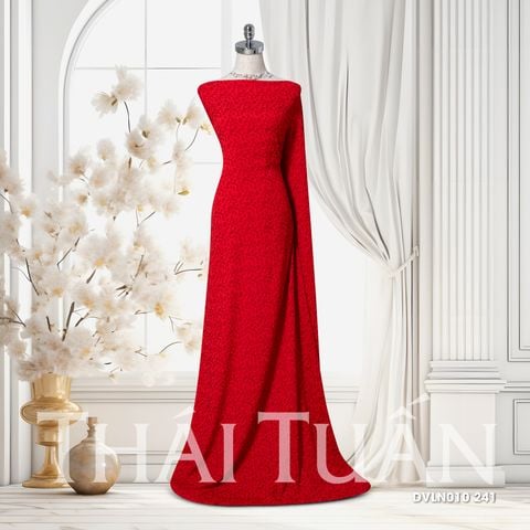 Vải Gấm Hồng Mai Màu Đỏ Khổ 1m15 x 2m5 DVLN010241