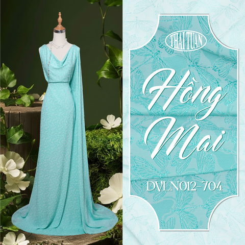 Vải Gấm Hoa Lá Co Giãn Khổ 1m15x2m5 DVLN012704