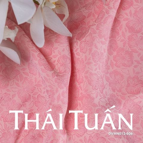 Vải Gấm Lam Ngọc Màu Hồng Khổ 1m15 x 2m5 DVMN012506
