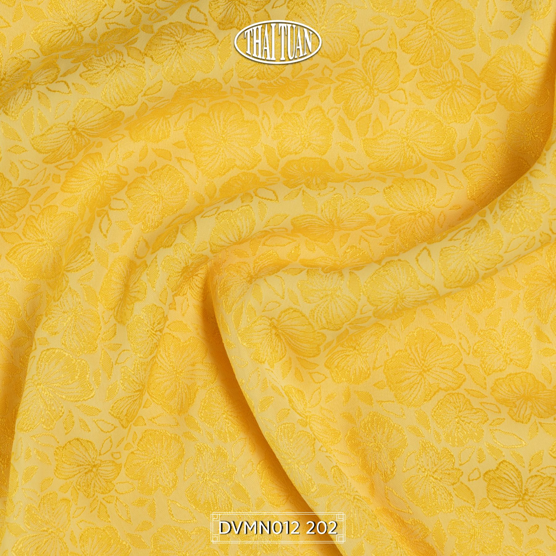 Vải Gấm Lam Ngọc Màu Vàng Khổ 1m15 x 2m5 DVMN012202