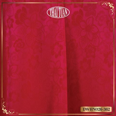 Vải Gấm Phù Điêu Màu Đỏ Khổ 1m15 x 2m5 DWHN026362