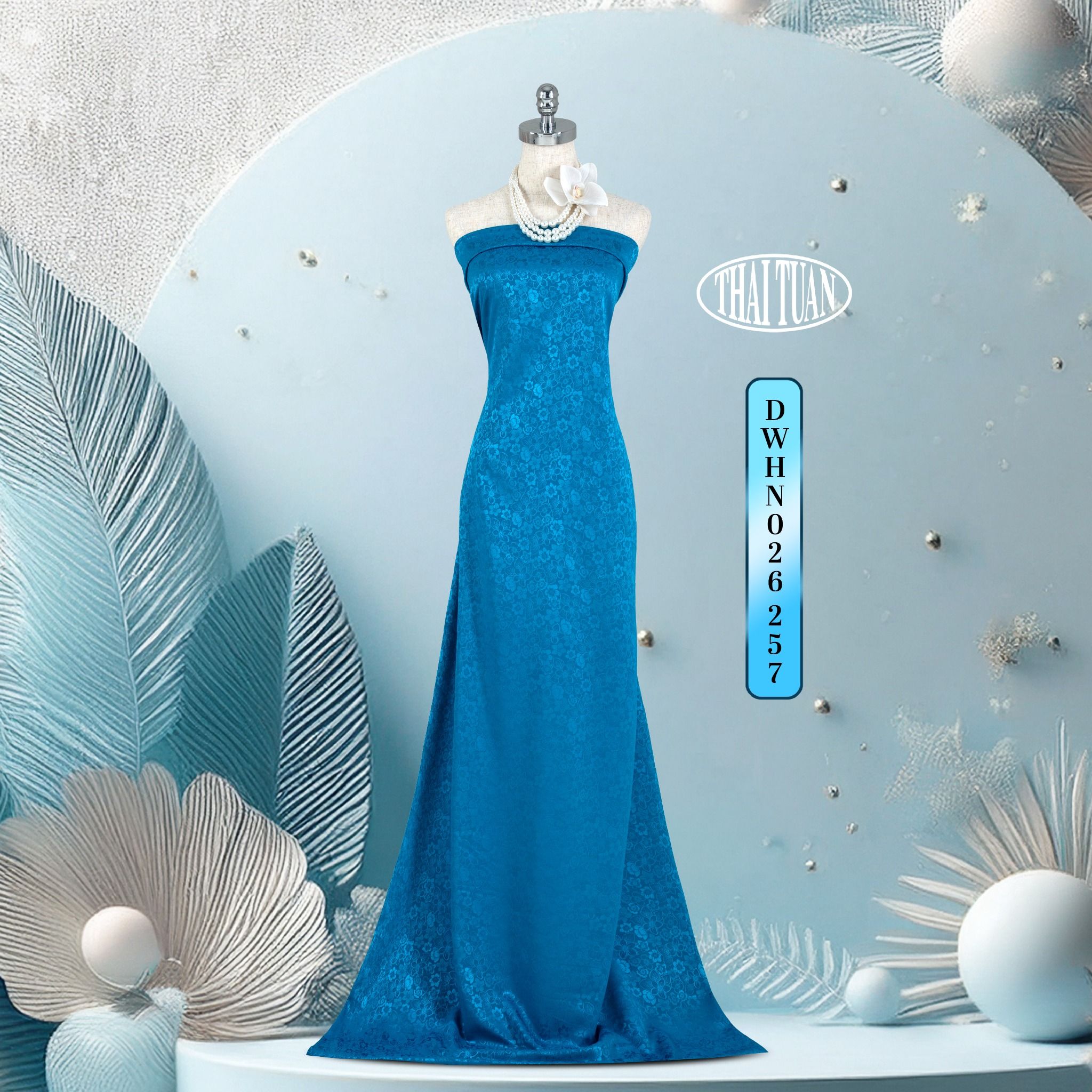 Vải Gấm Phù Điêu Màu Đỏ Khổ 1m15 x 2m5 DWHN026257