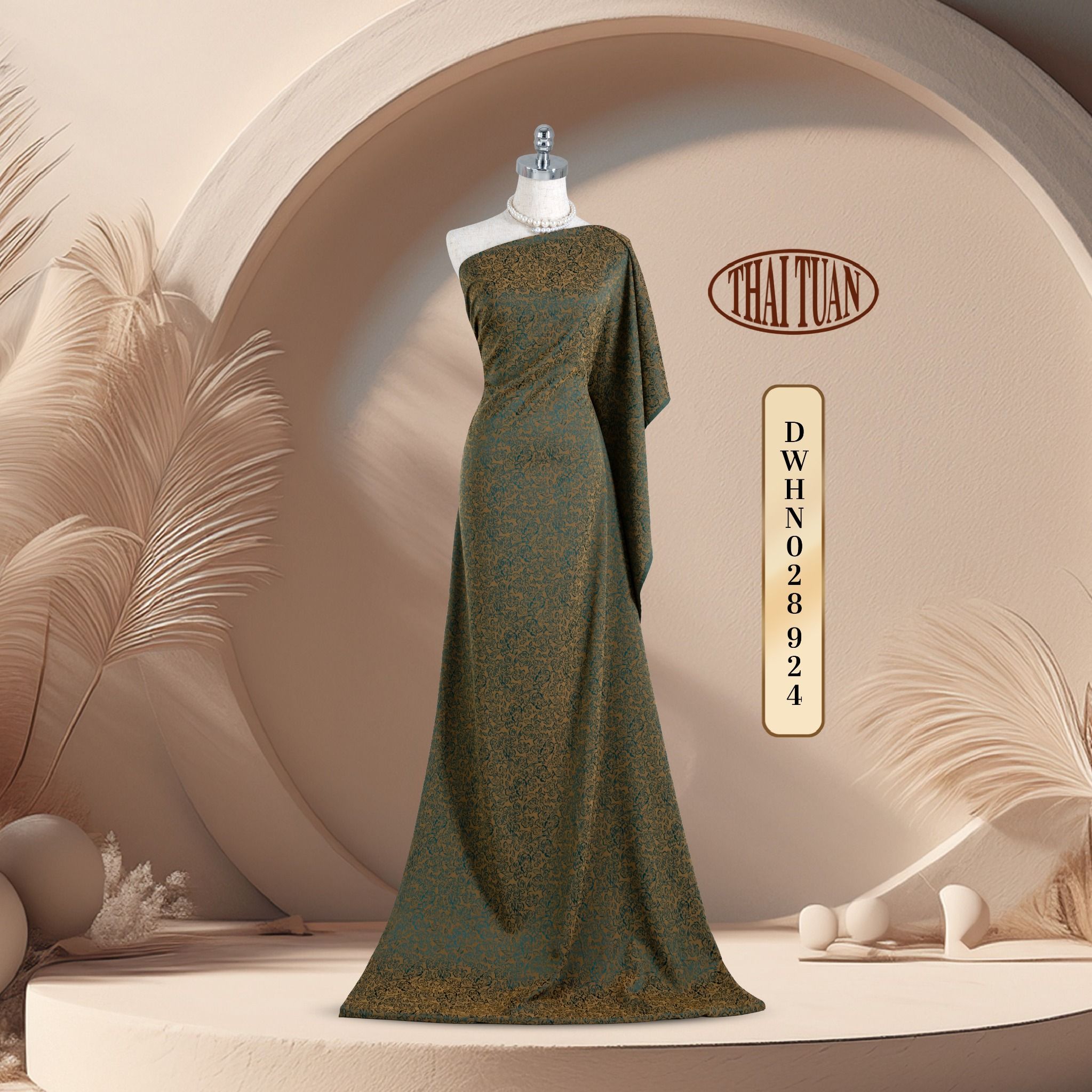 Vải Gấm Phù Điêu Màu Vàng 1m15 x 2m5 DWHN028924