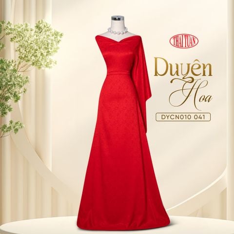 Gấm Duyên Hoa Màu Màu Đỏ Khổ 1m15 x 2m5 DYCN010041