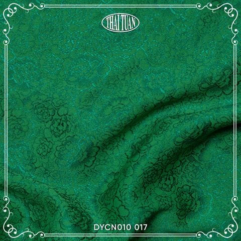 DYCN010-017 Gấm Duyên Hoa Màu Màu Xanh Khổ 1m15 x 2m5