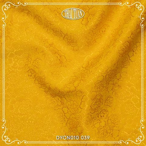 DYCN010-039 Gấm Duyên Hoa Màu Màu Vàng Khổ 1m15 x 2m5