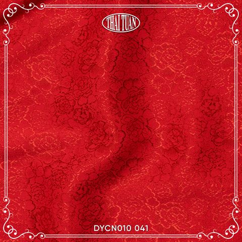 Gấm Duyên Hoa Màu Màu Đỏ Khổ 1m15 x 2m5 DYCN010041