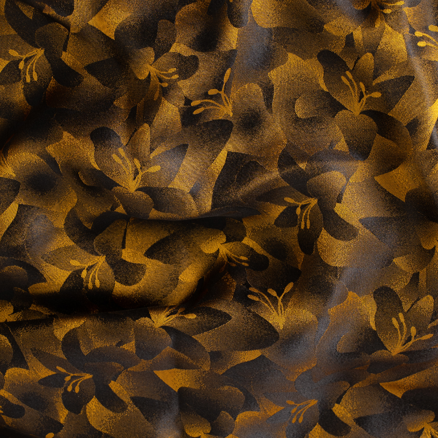 Vải Tơ Tằm Tulip Co Giãn Màu Nâu Khổ 1m15 x 2m5 DYVN02813D