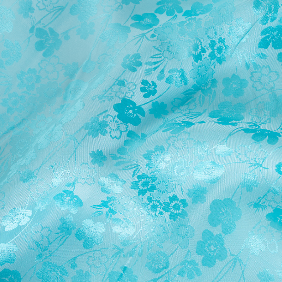 Vải Tơ Tằm Sakura Co Giãn Màu Xanh Khổ 1m15 x 2m5 DYVN03605B