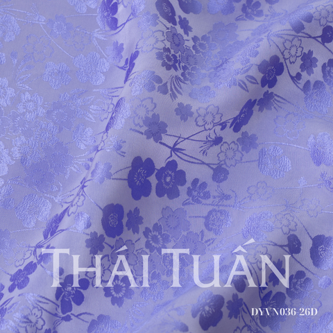 Vải Tơ Tằm Sakura Co Giãn Màu Tím Khổ 1m15 x 2m5 DYVN03626D