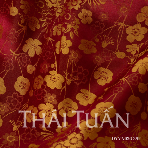 Vải Tơ Tằm Sakura Co Giãn Màu Đỏ Huyết Khổ 1m15 x 2m5 DYVN03639E